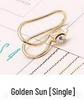 Korean Pearl and Diamond Star Ear Cuffs - U-Shaped Temperamental Stud Earrings