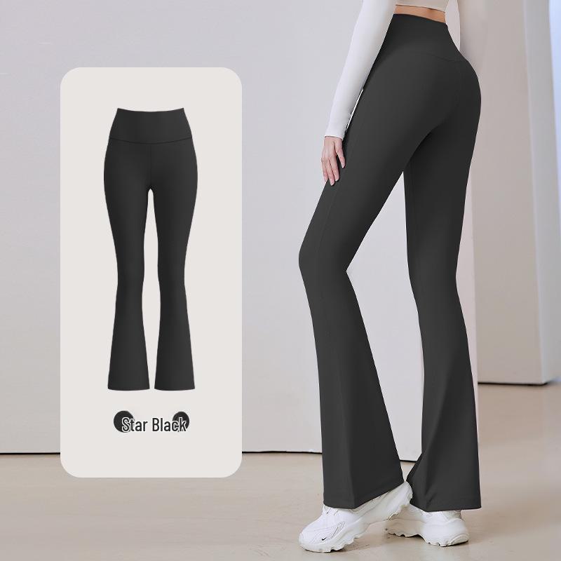 Lulu Sports Quick-Dry High Waist Yoga Pants - Breathable Slim Fit Flared Leggings
