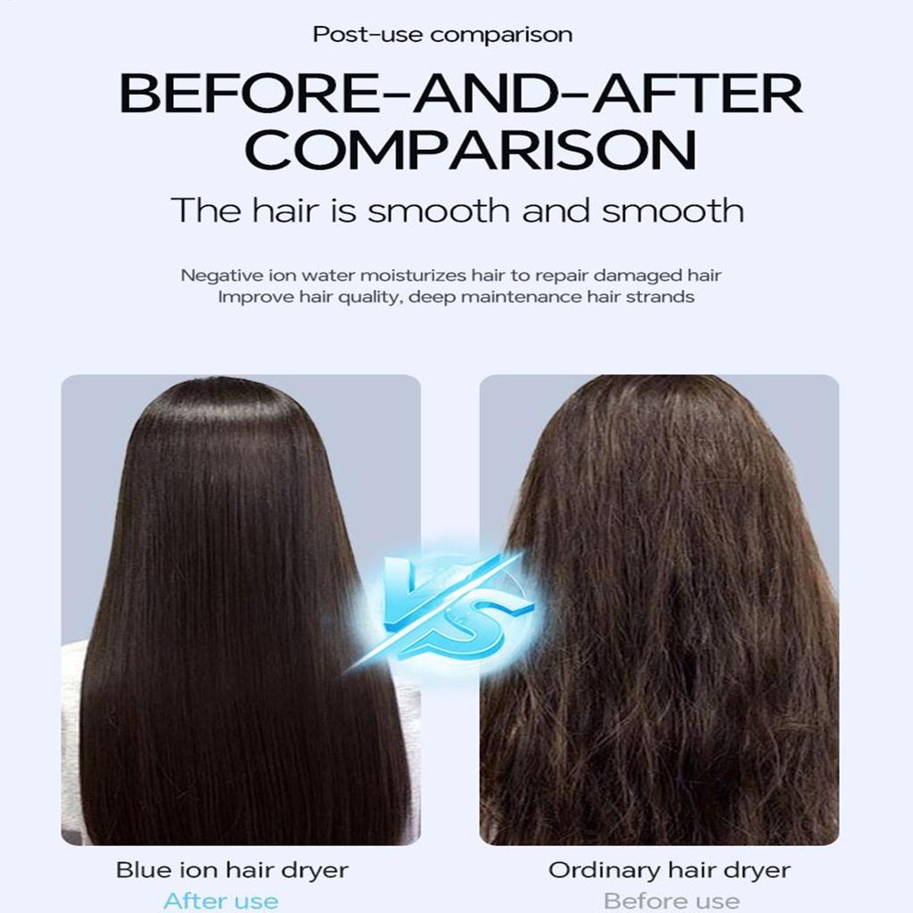 High Speed Hair Dryer Blue Light Negative Ion Salon Styling Hair Dryer Curling Straightener Hairdryer For Styling Drying Women