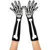 Ghost Bone Skull Claw Gloves Mid Length White Skeleton Mittens Punk Halloween Gloves  Party