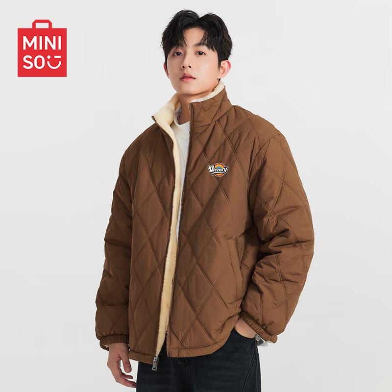 MINISO Men's Heavyweight Fleece-Lined Winter Jacket