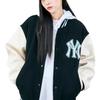 Maglia da Baseball MLB Logo Base Patch Logo New York Yankees Unisex Nera 3AJPB0121-50BKS