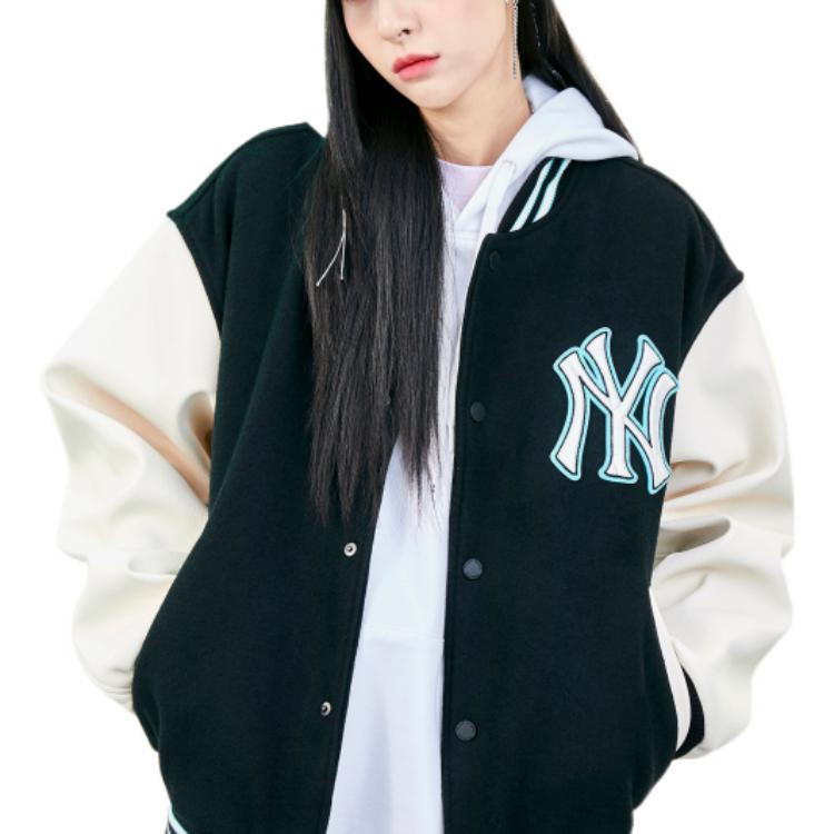 Maglia da Baseball MLB Logo Base Patch Logo New York Yankees Unisex Nera 3AJPB0121-50BKS