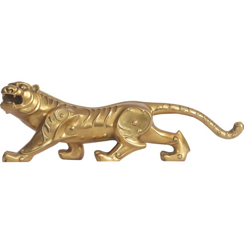 Brass Ornaments Chinese Zodiac Tiger Ornament Living Room TV Cabinet Office Desk Surface Panel Decorations Birthday Gift