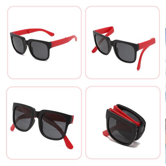 UV400 Foldable Polarized Lens Kids Sunglasses Lovely Square Frame Boys Girls Sunglasses Fashion Accessories
