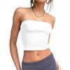 Top Sexy Senza Spalline Estivo Capispalla Pullover Gilet Slim Fit Corsetti da Donna