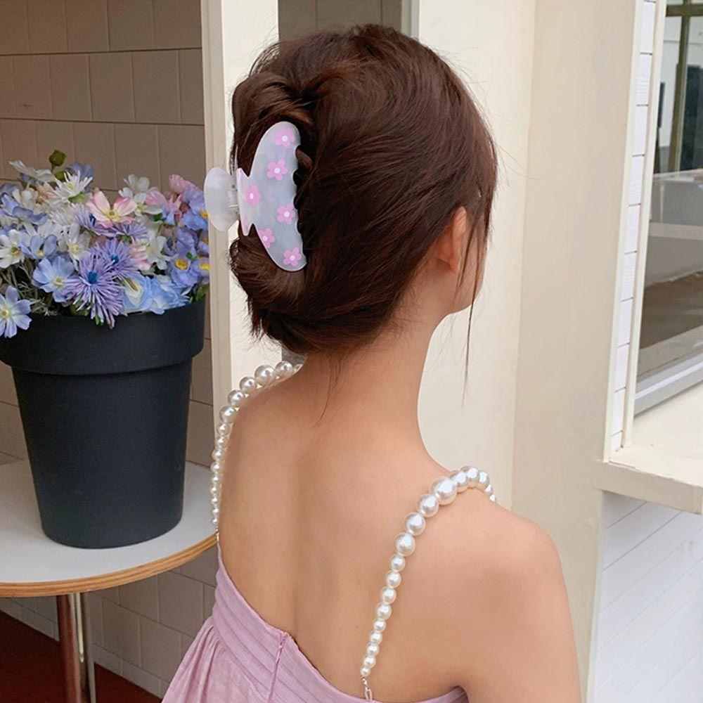 

Girls Heart Sun Hairgrip Korean Ponytail Holder Women Hair Claws Hair Crabs Clip Acrylic Shark Clip