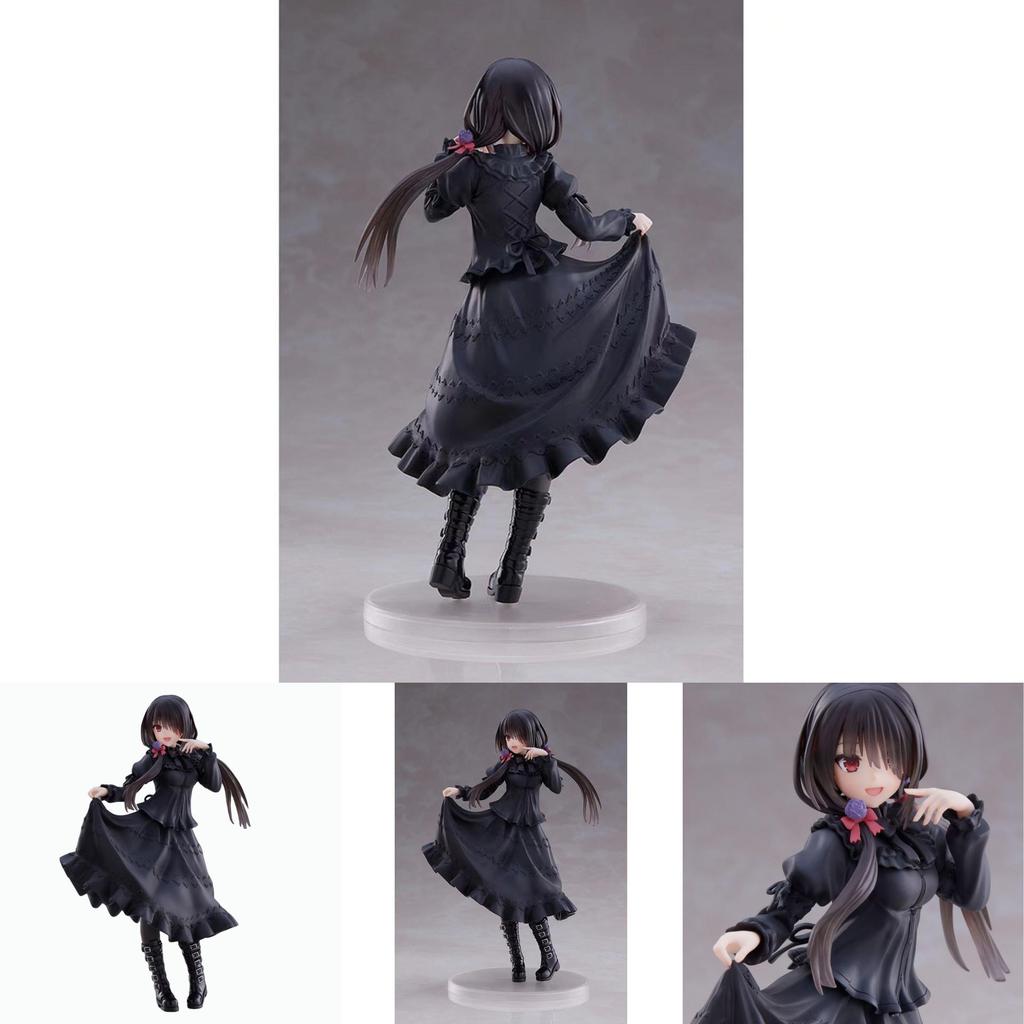 Beautiful Kurumi Tokisaki Pvc Statue In Elegant Dress Pose Perfect For Collecting