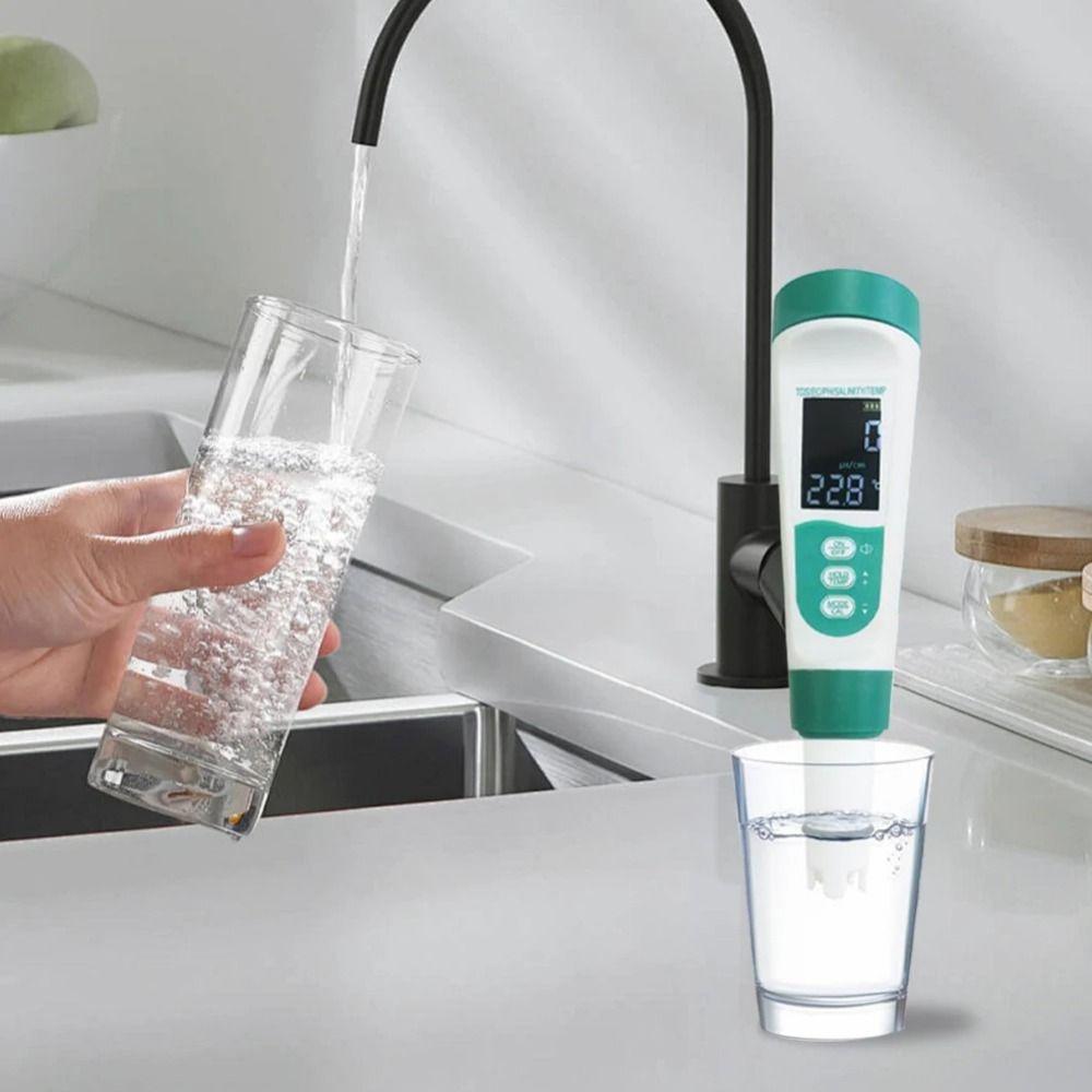 LCD Display Water Quality Test Pen 5 in1 TDS Tester Portable Water Test Pen