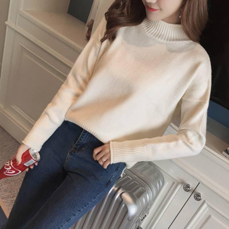 Fashion Casual Solid Pullovers Turtleneck Sweaters(7 Colors)