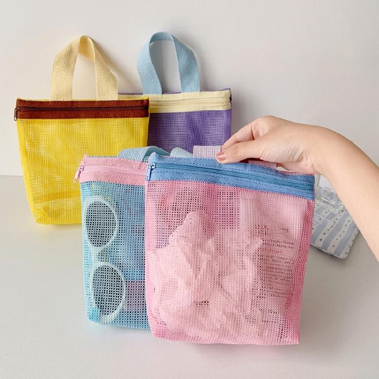 Mesh Shower Caddy Bag Portable Hanging Toiletry Bag with Zipper Toiletry Bag Beach Bag for Travel,Gym,Camping Swimming