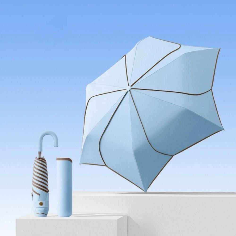 Windproof Manual Petal Umbrella Rainproof Hand Operated Parasol Mini Sun Umbrella Travel Use