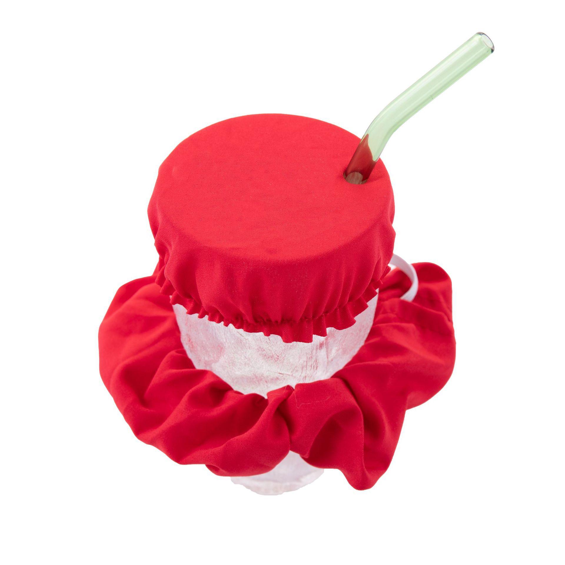 

Nightclub Beverage Cup Cover Elastic Rubber Headband Set One Size червоний