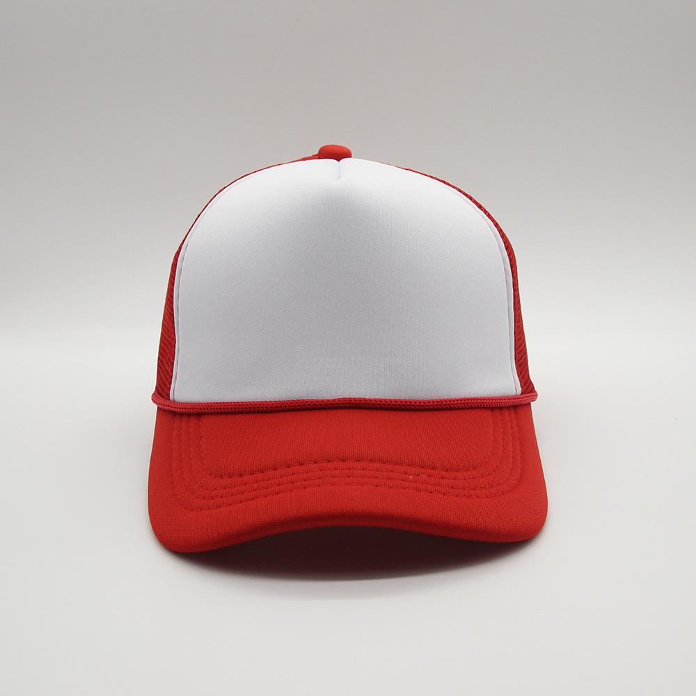 New Trucker Caps Men Women Plain Blank Foam Mesh Baseball Cap With Rope Summer Breathable Outdoor Sport Sun Visor Hats
