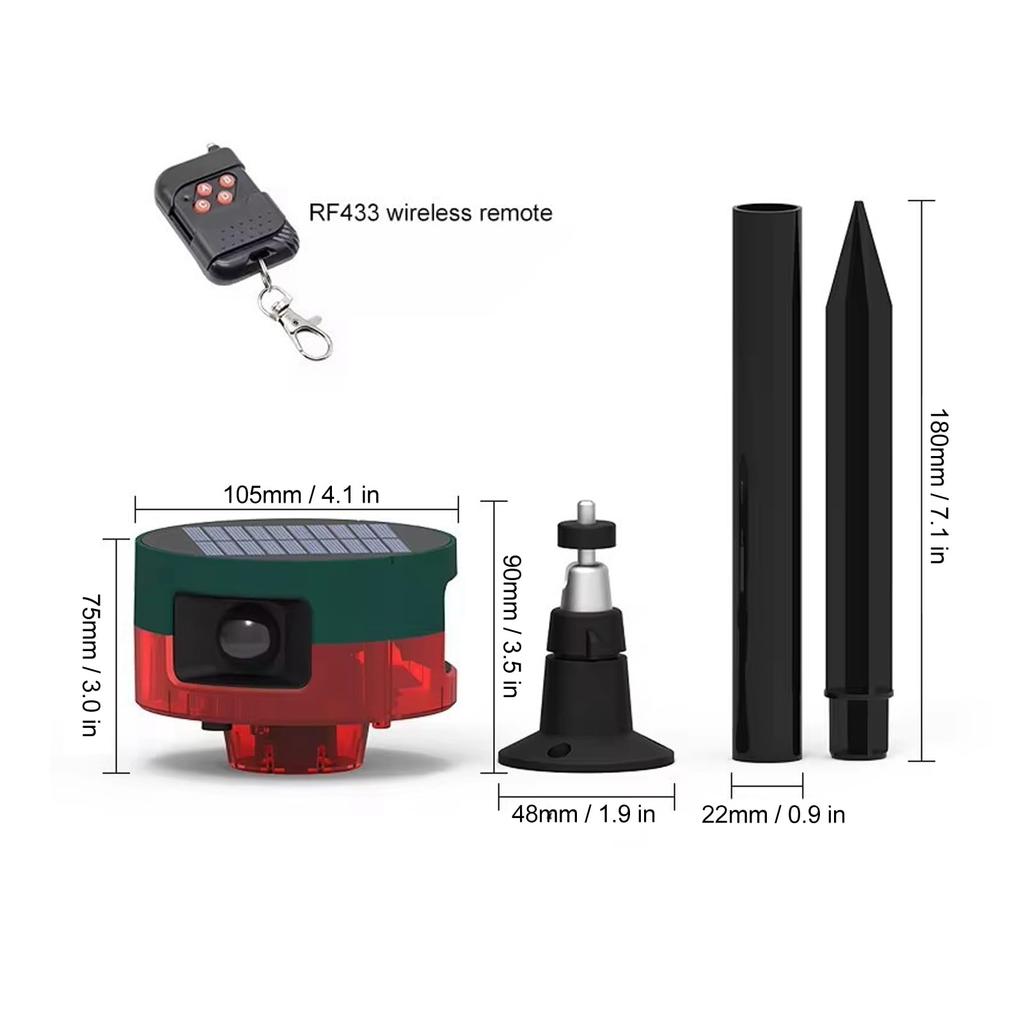 TOPINCN Outdoor Motion Alarm Siren, IP55, 129db Siren with 360-Degree Detection and Recording, for Homes, Yards, and Villas