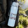1PC Retro Rectangle Minimalist Patch Print 750ml Portable Sports Water Bottle Leakproof Gym Outdoor Travel Drink Cup