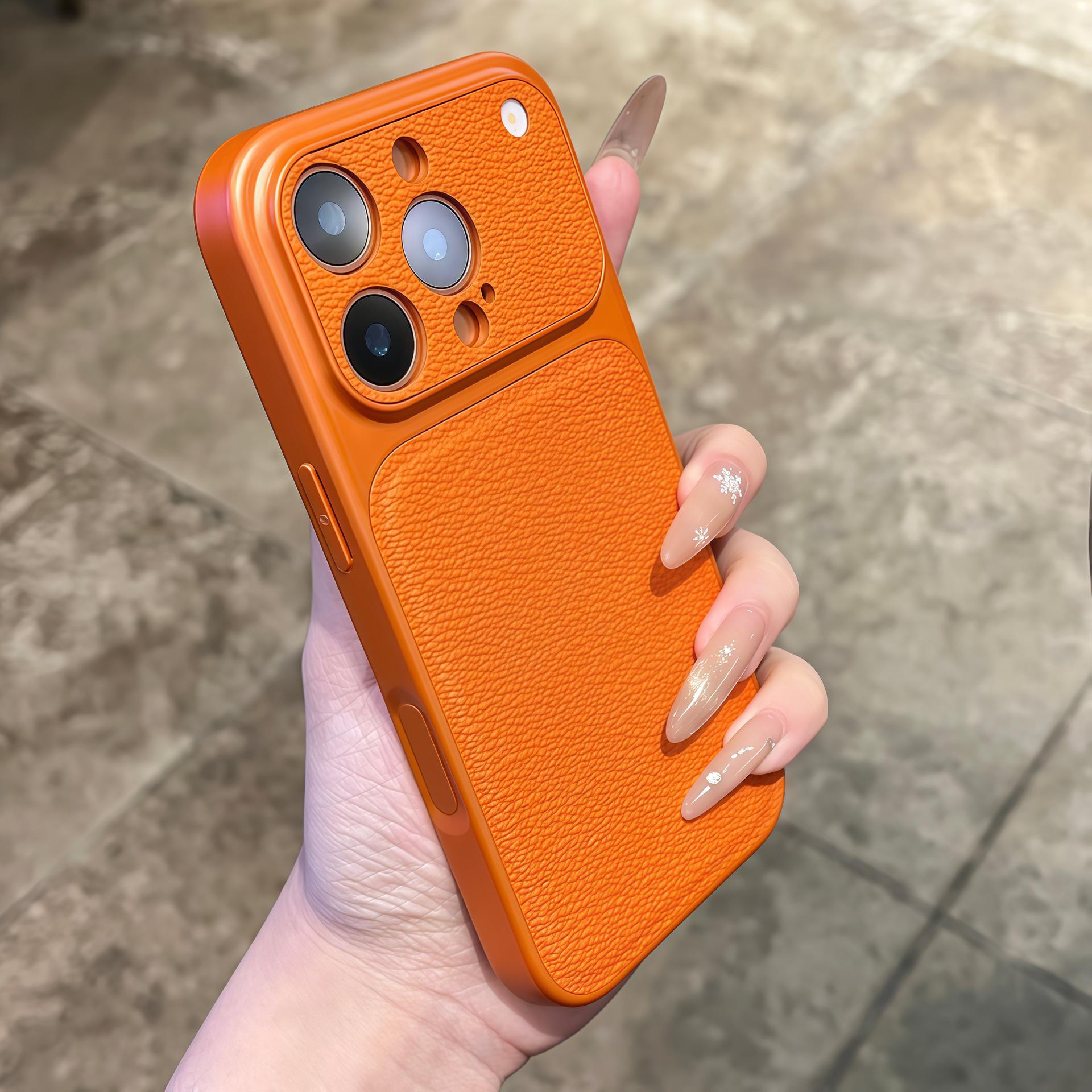 

High-Value Lychee Skin Texture Phone Case for iPhone 15/16/17 Pro Max (Autumn/Winter Edition) iPhone 17