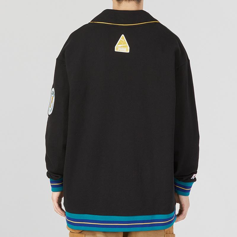 PUMA Team Badge V-neck Jacket 'Black' Men's 677374-01