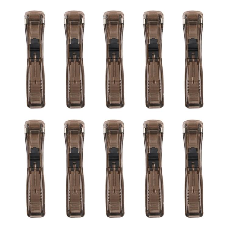 

Pack of 10 File Clips Push Clips Plastic And Metal Spring Paper Clips No Crease Folder Document Holders For School Work прозрачный черный