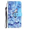 For iPhone 15 Flip Leather Wallet Case 3D Pattern Printing Stand Phone Cover