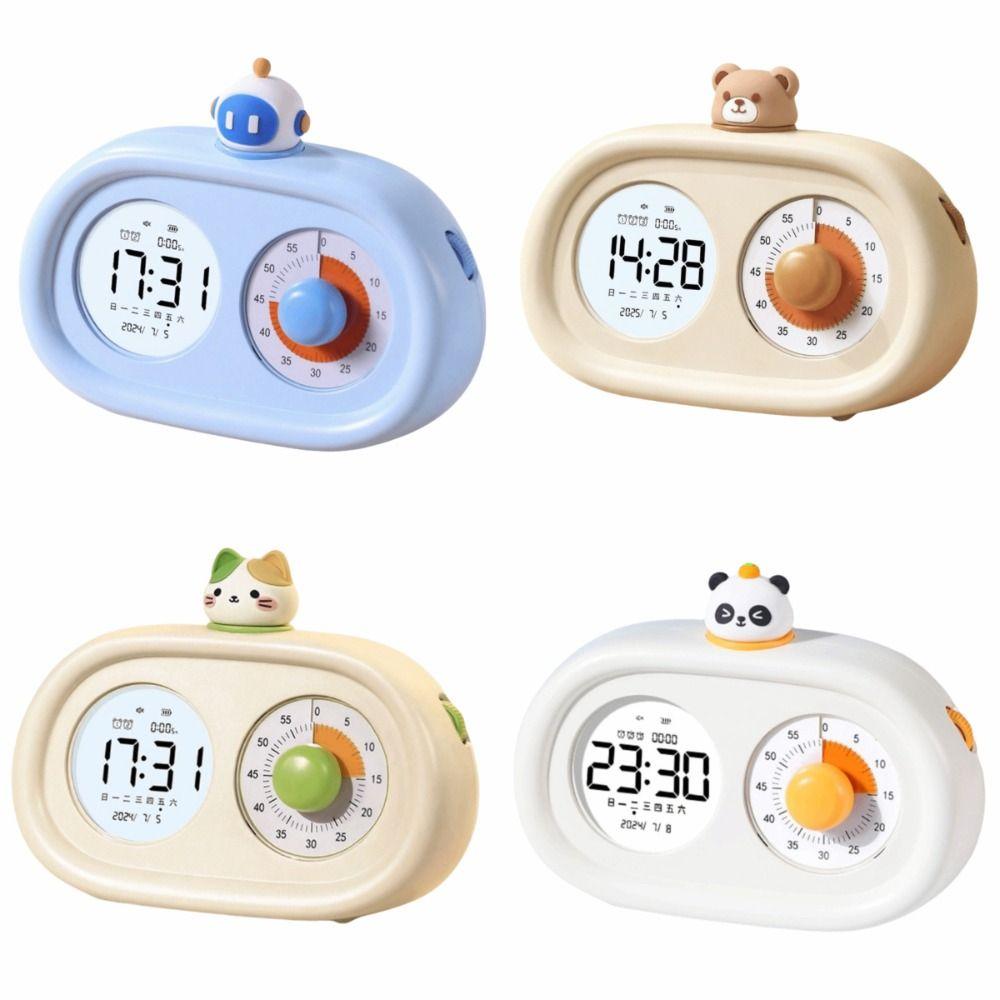 Dual Screen Time Manager Multi Functional Visual Timer New Alarm Clock Student Time Management