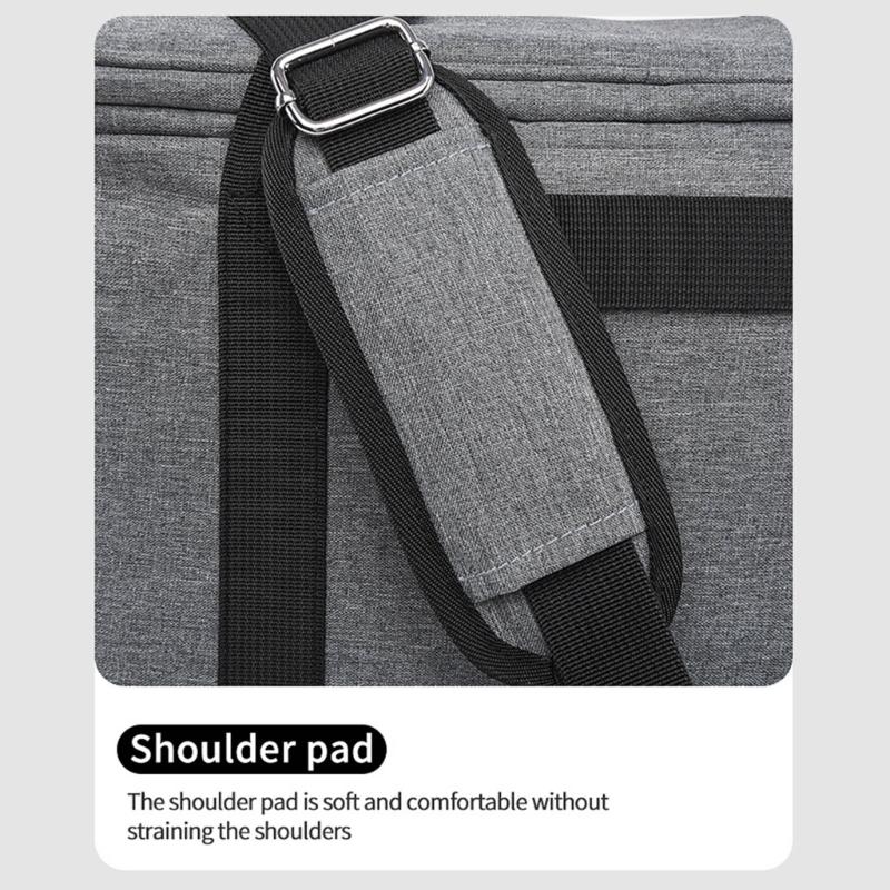 Practical Oxfords Fabric Sewing Accessories Case with Shoulder Strap Foldable Design For Handmade Craft Storage
