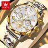 OLEVS 2709 Watch Man Business Original Moon Phase Diving Quartz Wristwatch Waterproof Super Luminous Watches For Man Reloj