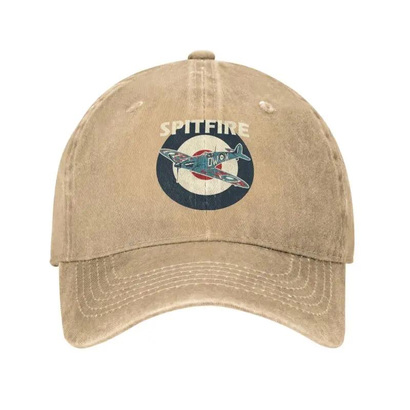 Cotton RAF Spitfire Aircraft Roundel WW2 War Plane Baseball Cap Personalized Adult Supermarine Airplane Dad Hat Outdoor