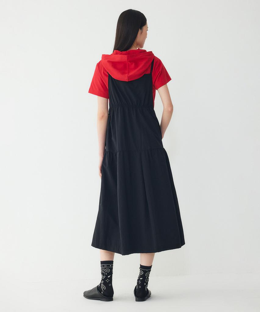 STUDIO TOMBOY Side String Shirred Layered Dress_Black 9176241984