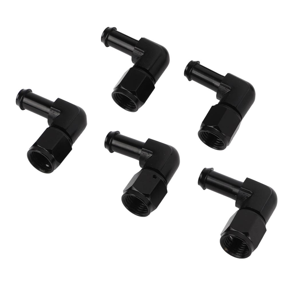 5 Pcs 90 Degree Fuel Line Fitting Adapter Leakage Prevention 6AN Female To 38in Barb Hose End