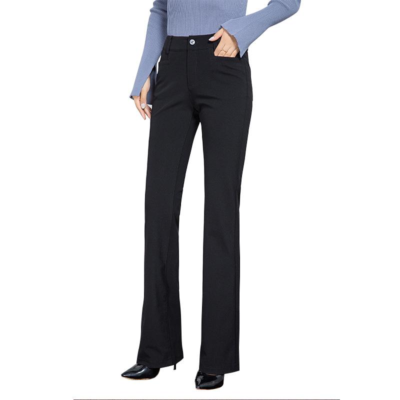 Famous sister and brother women's pants, high-waisted slightly flared pants, women's long pants, stretchy slimming casual formal pants, professional