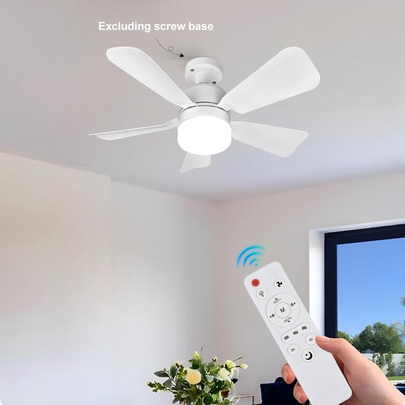 LED Deckenventilator Licht Fernbedienung 3 Farben Dimmbar Schraubventilator Lampe Wohnzimmer Schlafzimmer Zuhause Moderne Dekor Beleuchtung Lampe