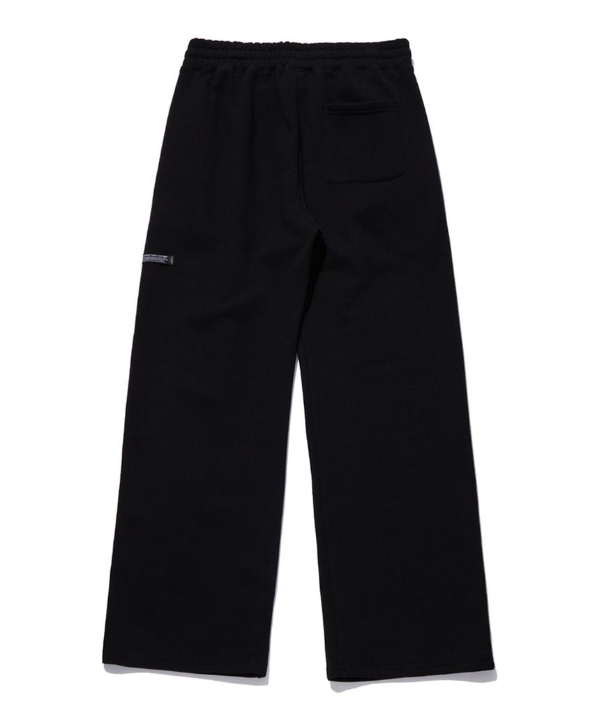 URBANAGE One-Pleat Wide Sweatpants_Black
