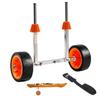 VEVOR Kayak Cart, 113.4 Kg Load Capacity, Canoe Cart Dolly with 19.1 Cm Solid Rubber Tires & Kickstand