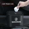 MBLH7 Car Trash Can Storage Box Vehicle Multifunctional Garbage Dust Case For Octavia 2 3 Fabia A5 A7 Rapid Superb Kamiq Kodiaq