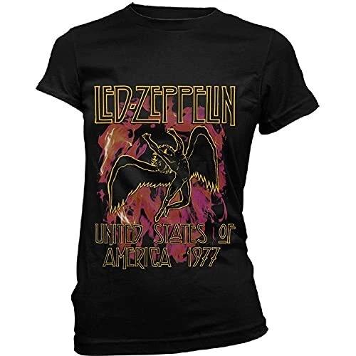 

Led Zeppelin Black Flames Junior Top Black S
