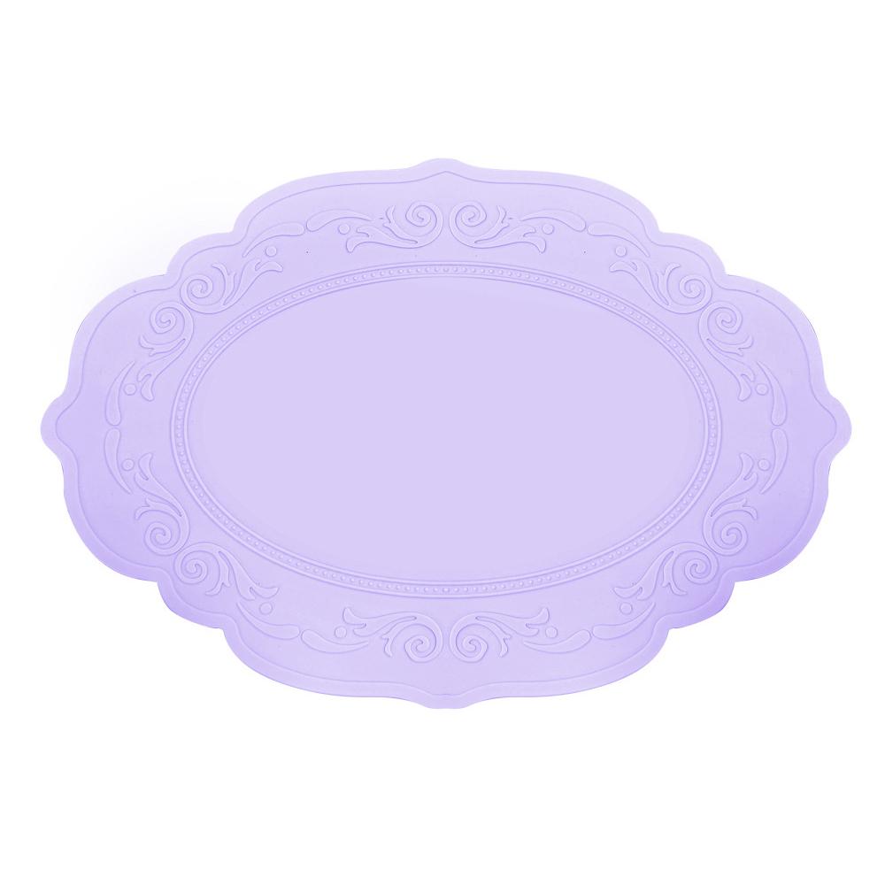 Silikonová oválná kulatá prostírání Retro vzor Káva Květinová Podložka Stolní podložky Vodotěsné Protiskluzové Stolní nádobí Podložky pod šálky