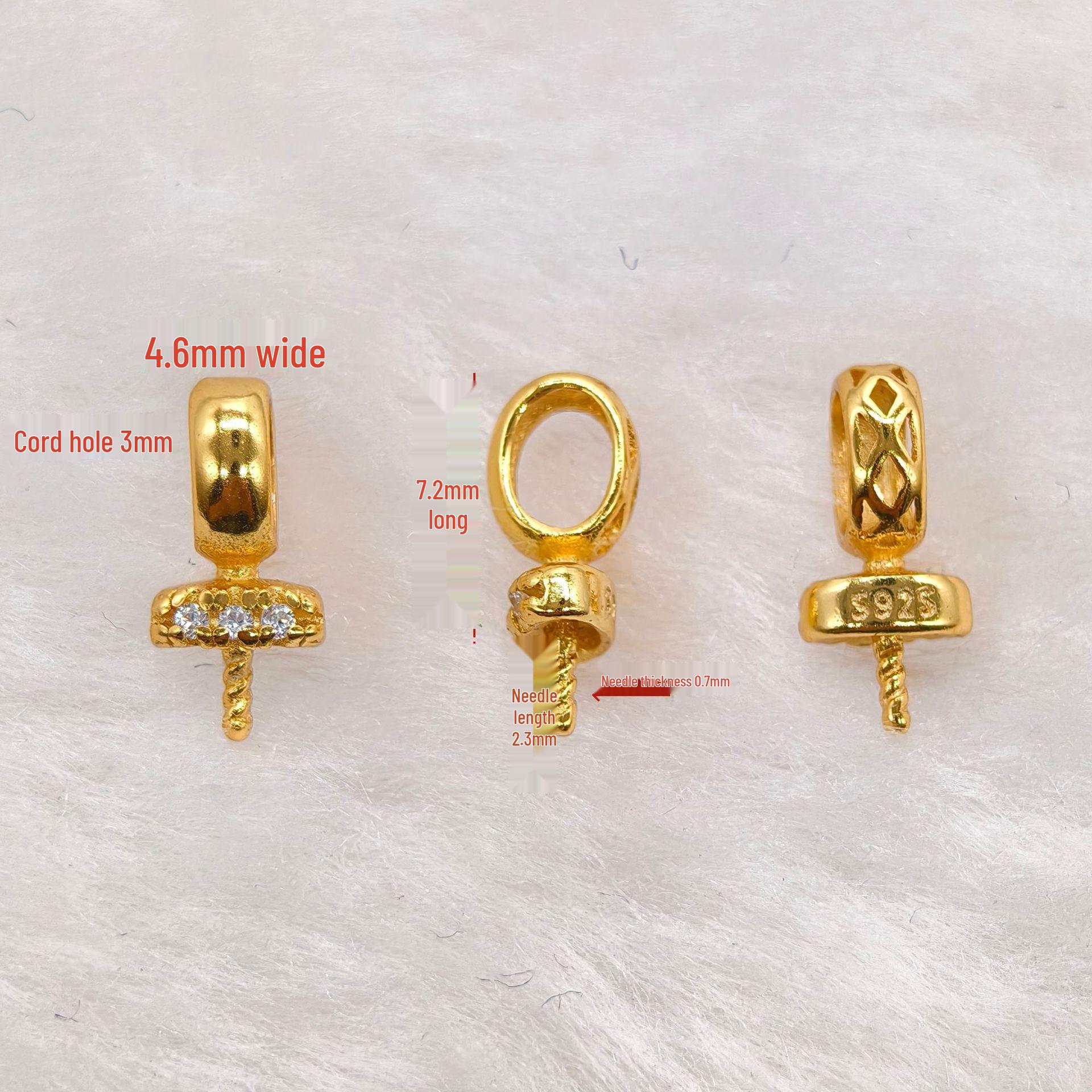 2025 Sterling Silver Pendant Clasp Necklace with Pearl, Agate, Turquoise, Jade Beads