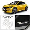 BGL1 For Peugeot 2008 E2008 2020-2024 Car Door Audio Panel Trim Stainless Steel Interior Decoration Accessories 4Pcs Set