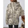 Women S Loose Fit Hooded Sweatshirt With Branch Print