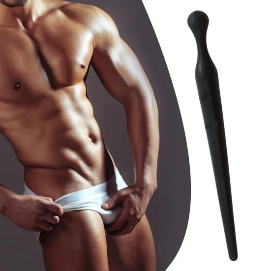 Urethral Tube Rod Deep Penetration Ergonomic Silicone Urethral Dilator Stimulation Stopper for Boyfriends