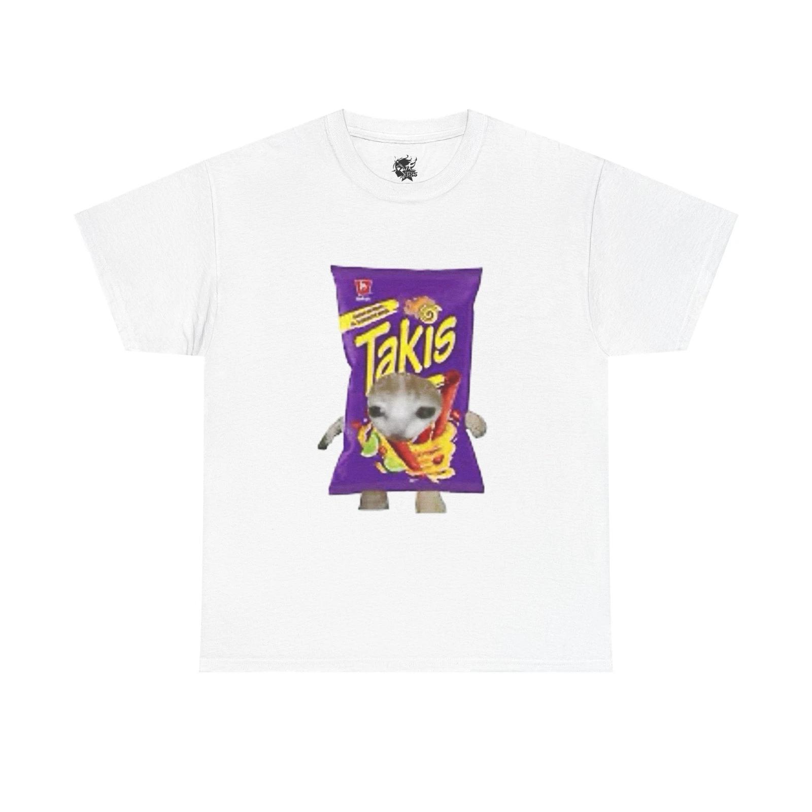 Cute Takis Kitty Meme Heavy Cotton Tee M