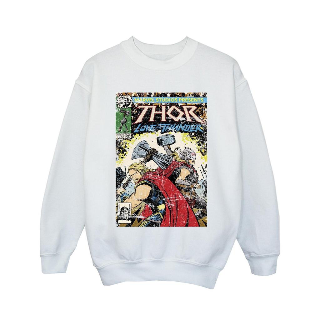 Marvel Dziewczęca bluza z plakatem Thor Love And Thunder w stylu vintage