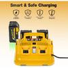 6-Ports for Dewalt Battery Charger, 20V/60V Simultaneous Charging ,Compatible with DCB200,DCB203,DCB204,Rapid Charger Station