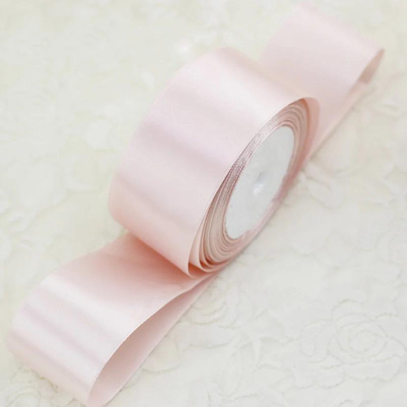 (25 yards/roll) 50mm Cream White Single face satin ribbon webbing decoration gift Christmas ribbons
