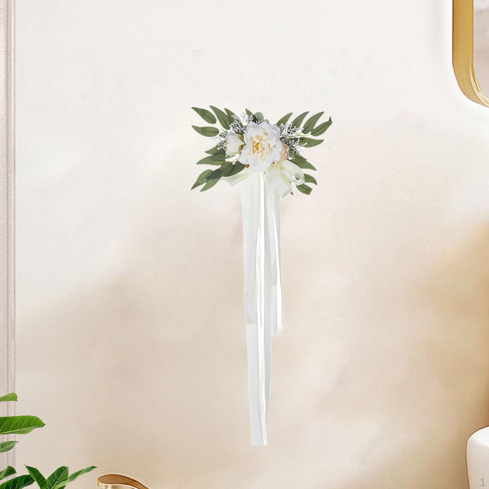 

Aisle Chair Decor PEW Floral Arrangements for Event Backdrops білий