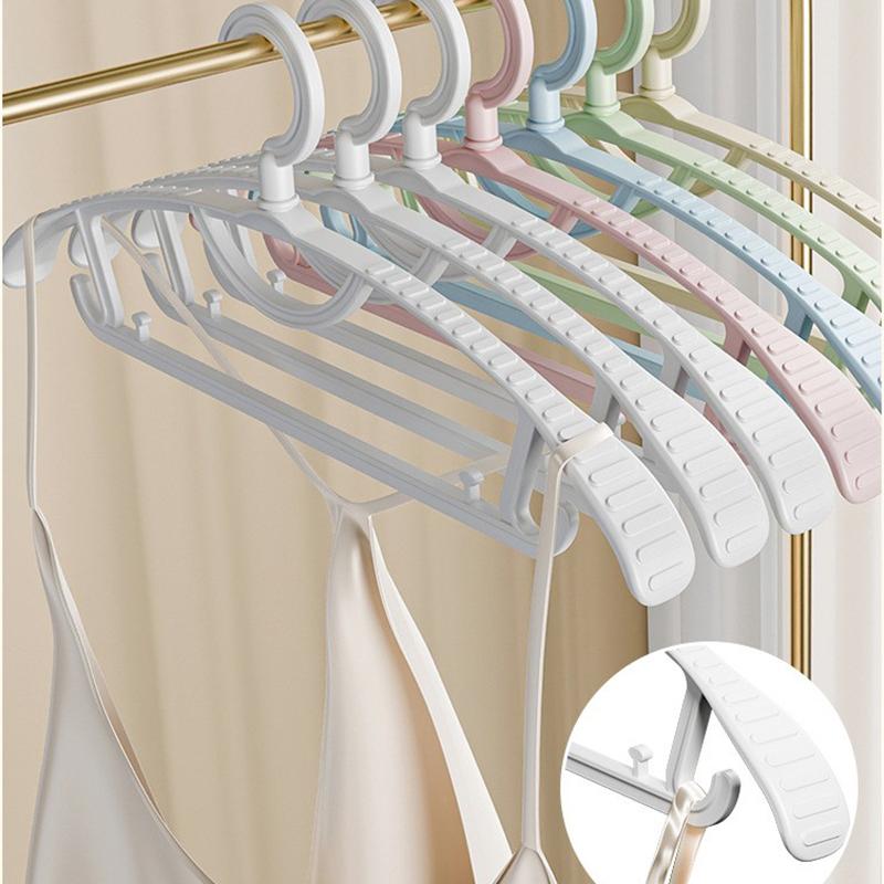 Thiened Wide Oulder Clothes Hanger Home Anti-Slip Hanging Clothes Hanger Large Size Plastic Rotatable Clothes Hangers Organizer