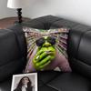 1pc Cute Funny S-Shrek Pillow Case Fashion Square Pillowcase Bedroom Sofa Room Ins Decoration Leisure