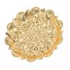 Gold Metal Coffee Tea Tray Retro Embossed Round Flower Tray Turkish Serving Tray  Outdoor Use
