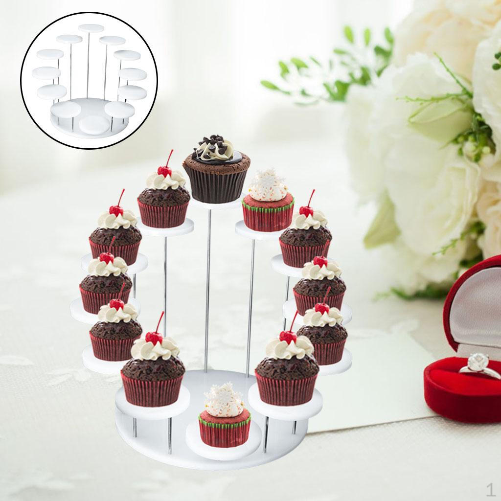 Acrylic Cake Stand Cupcake Display Rack Reusable Cosmetics Holder Bread Fruits